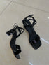 Back Bow Decor Buckle Open Toe Heels